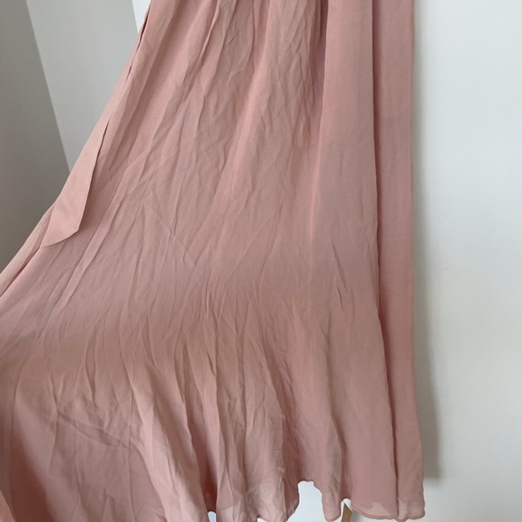 Reformation Winslow Dress Blush Wrap Maxi Bridal - Picture 13 of 13